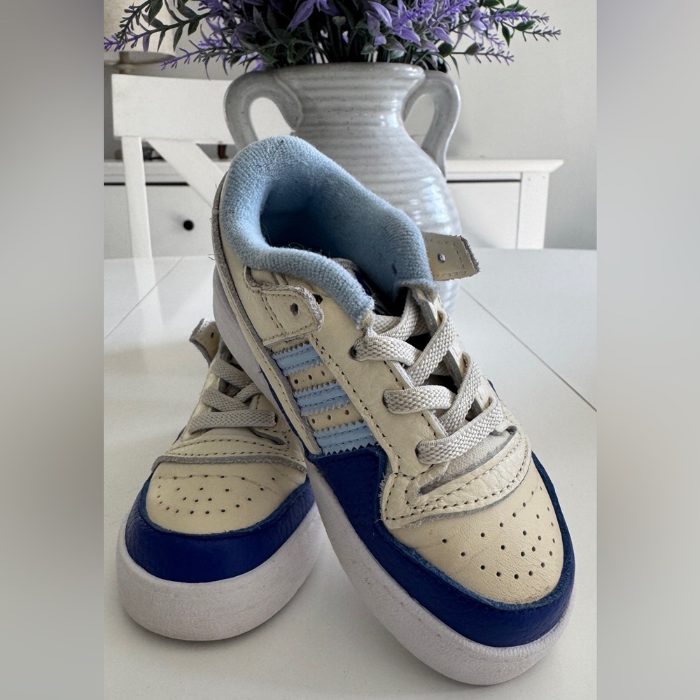 Kids Blue and White Sneakers